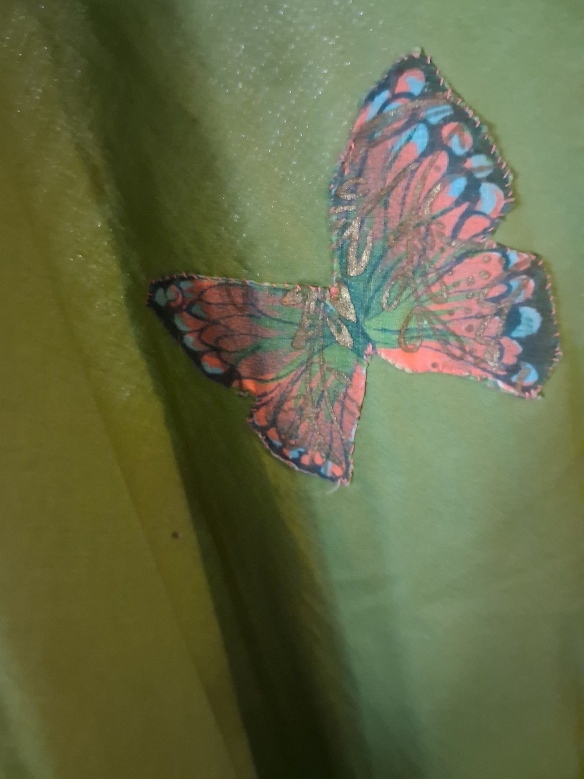 Vintage 50’s Circle Dress, Sundress, Hand Made, Metal Zipper, Butterfly S