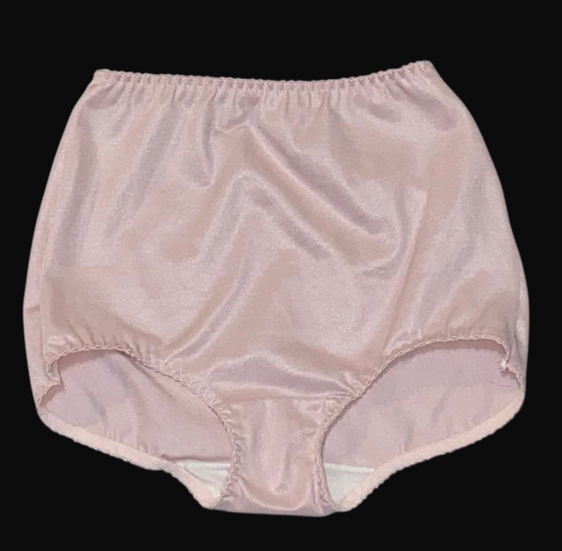 Vintage Formfit Pink Shiny Nylon Panties Briefs Size Small S USA Made High Rise