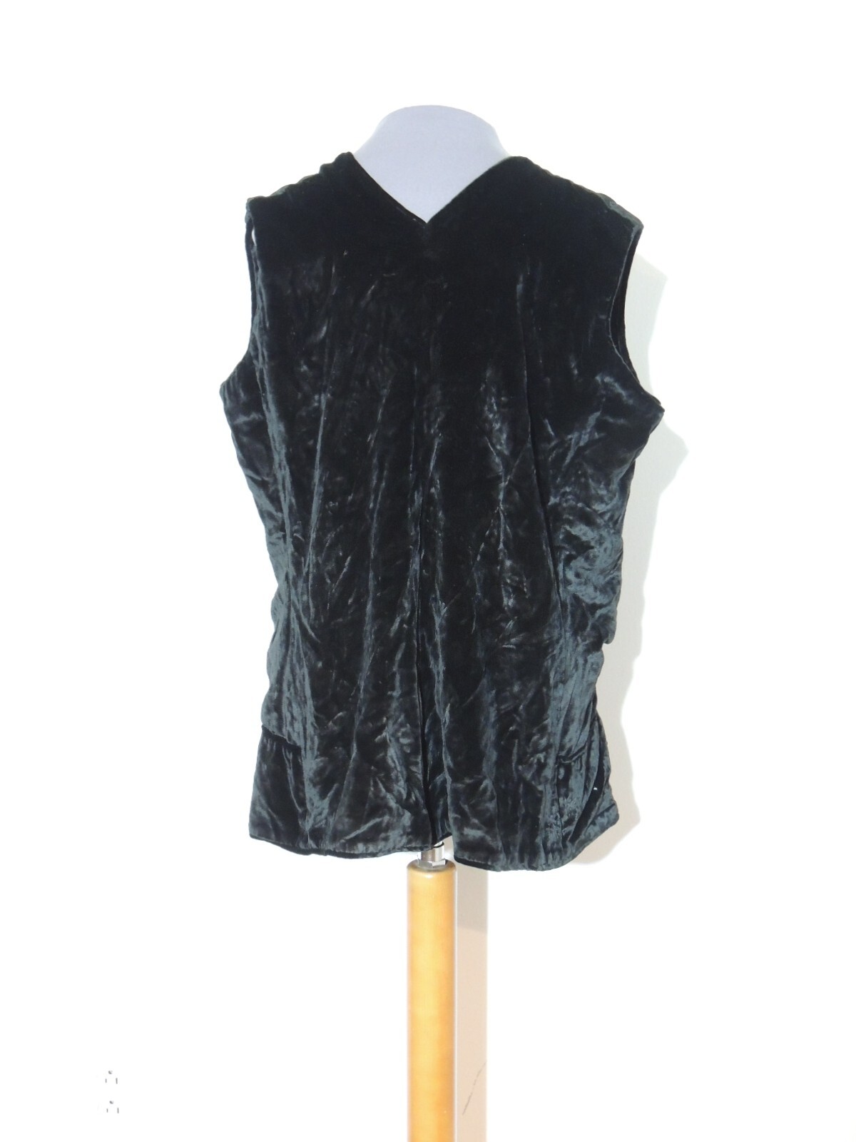 1920’s Black Silk Velvet Shirred Blouse LG – XL B-44/45