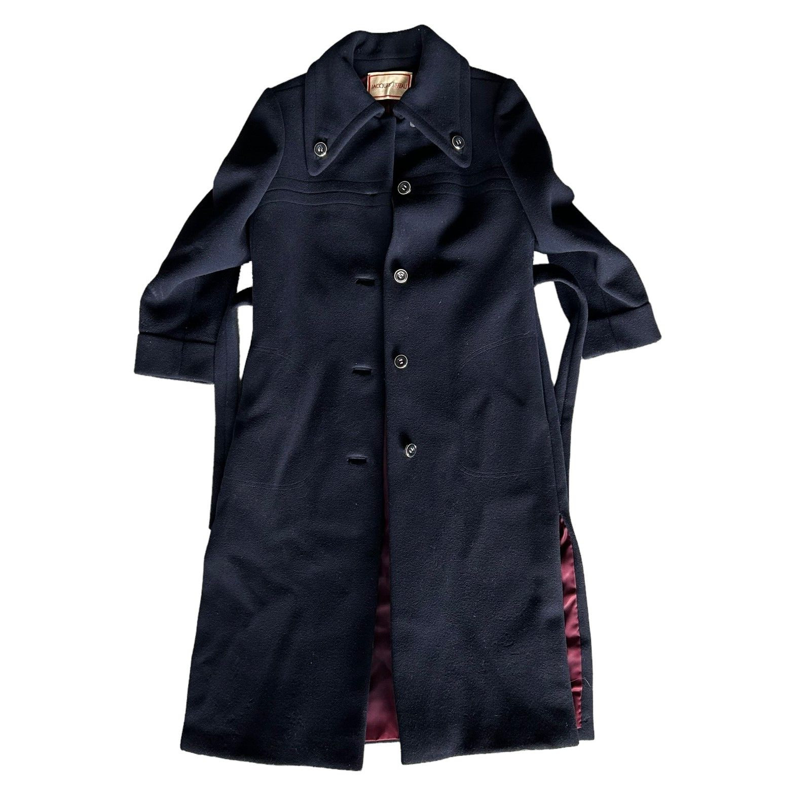 Jacques Tiffeau Peacoat Small Women’s Vintage VTG Navy Blue Wool 1960s Trench
