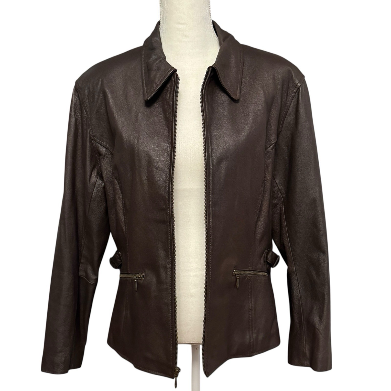 Vintage Adventure Bound Originals By Wilsons Brown Leather Jacket Women’s Large