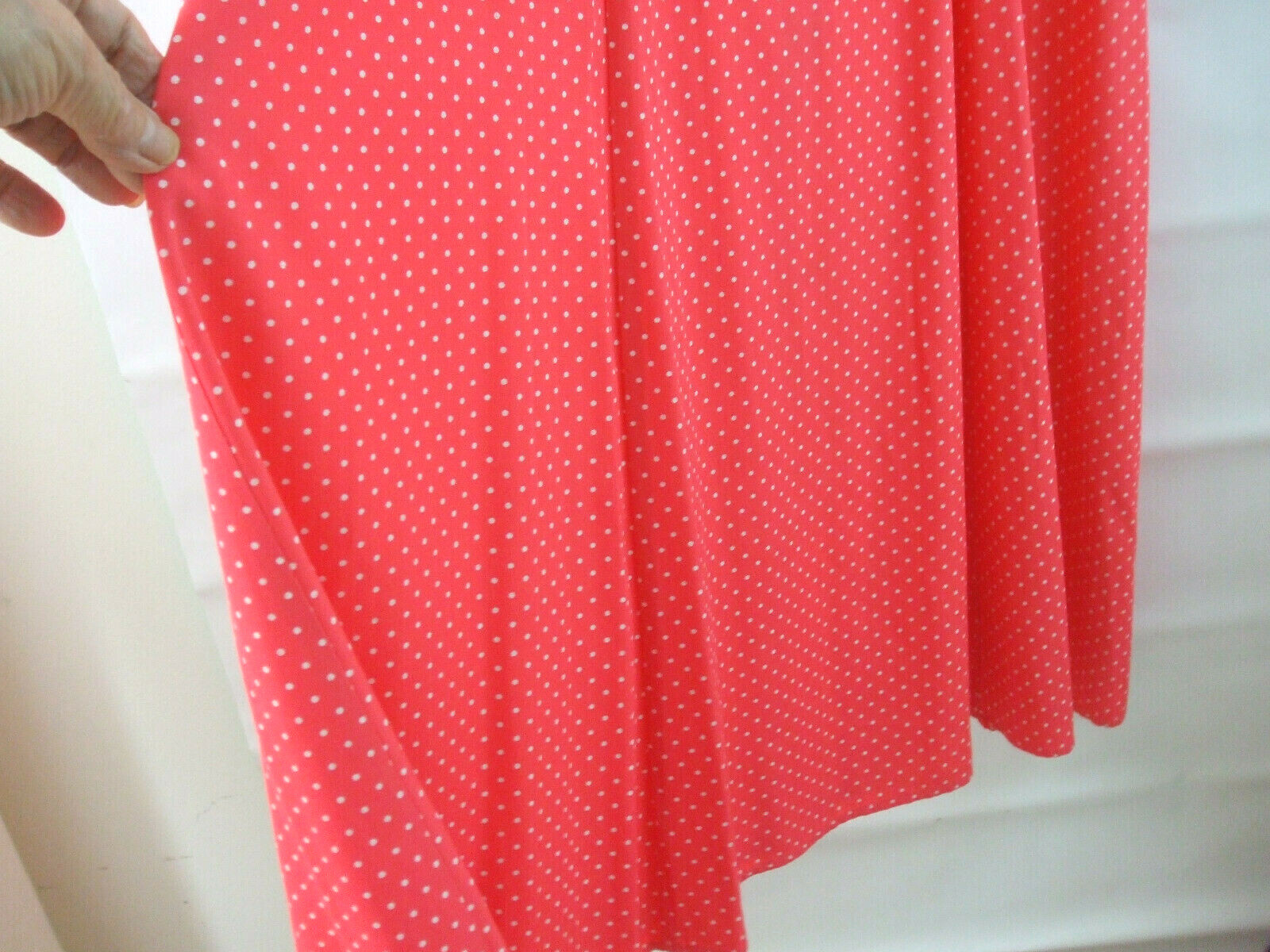 Vintage Women’s 8 Hand Made Strap Sundress Red White Dot Sleeveless Back Zipper