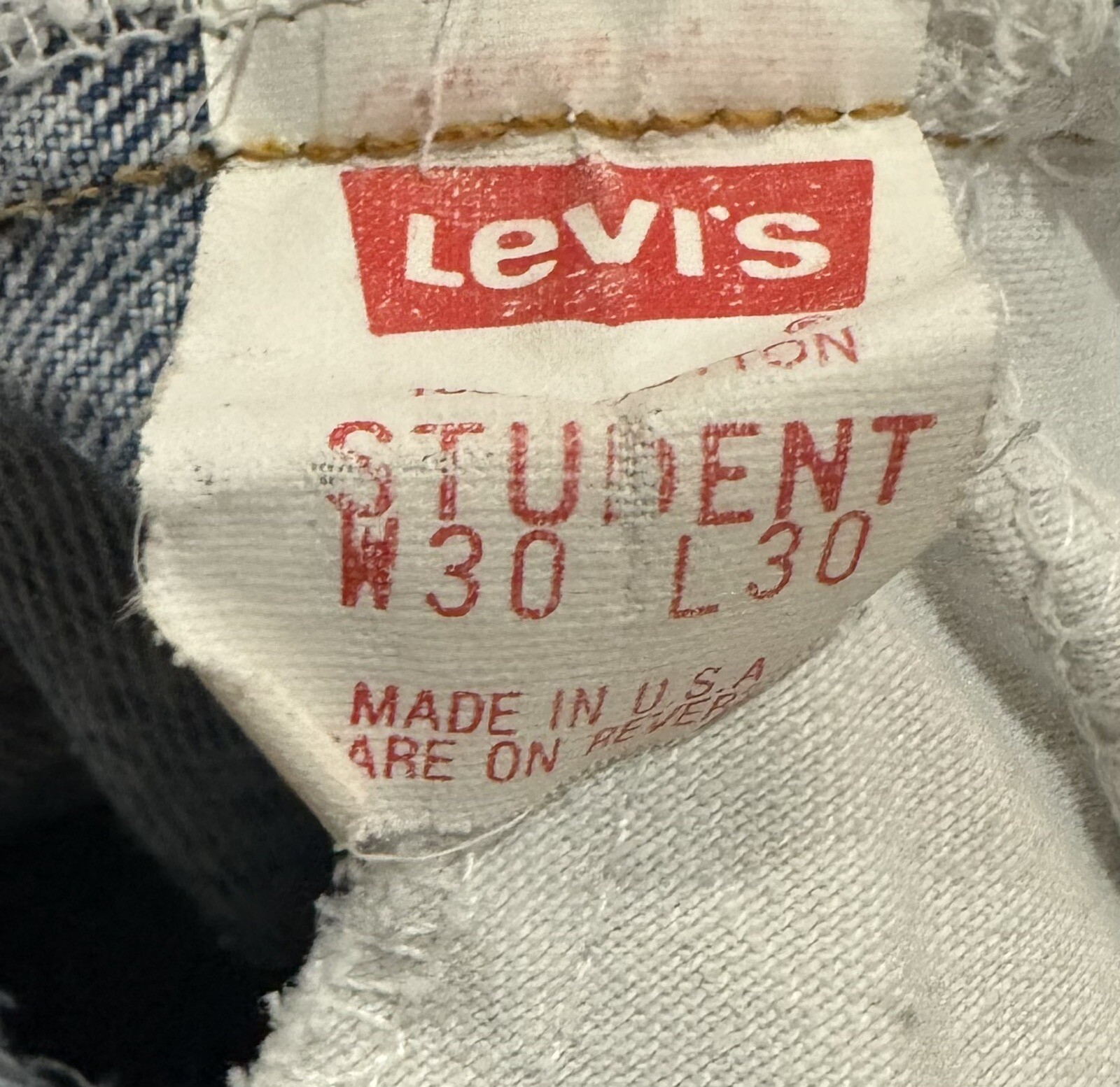 VTG Orange Tab Women’s Levi Jeans Acid Stone Wash 30 X 30 705-0209 Student