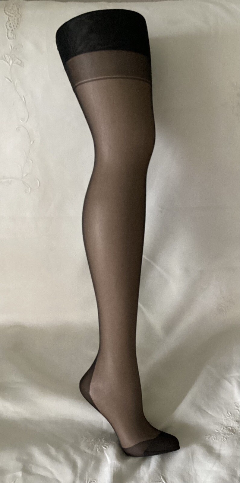 Vintage Seamed Nylon Stockings With Cuban Heel