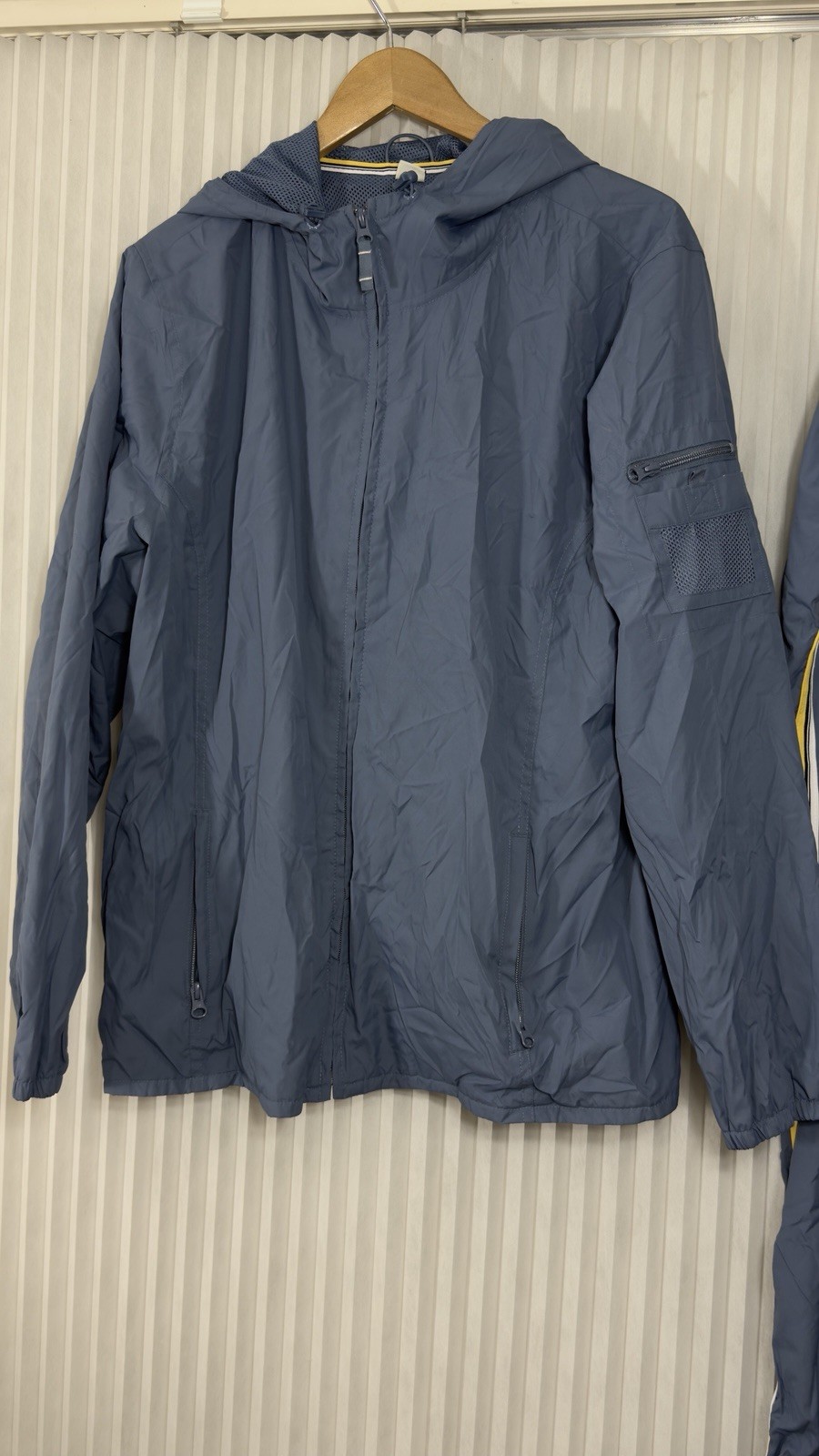 VTG Old Navy 2 Piece Blue Yellow Lining Cotton Track Suit Jacket Pants XXL Y2K