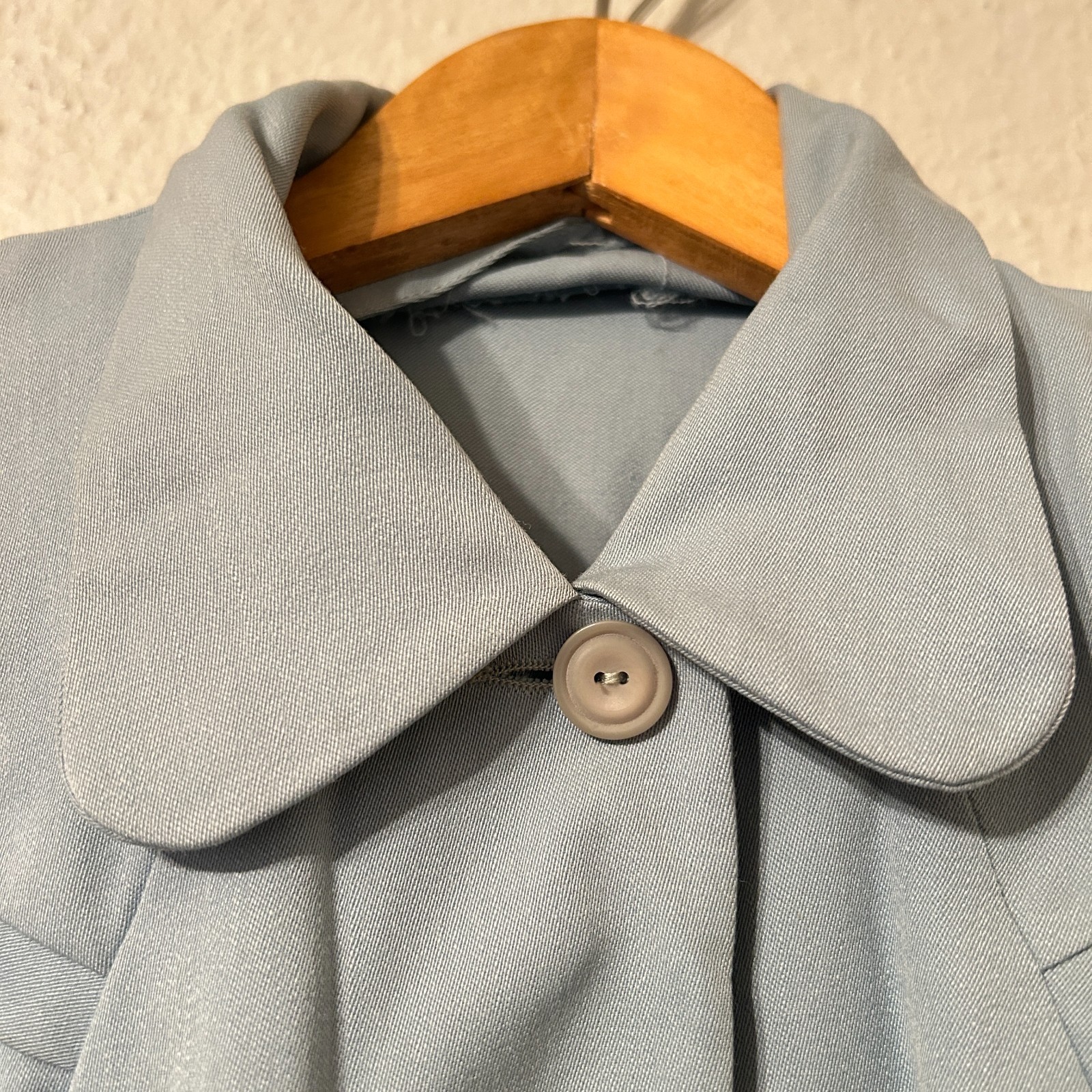 Vintage 1940’s Lampl Women’s M Blue Wool Gabardine Skirt Suit