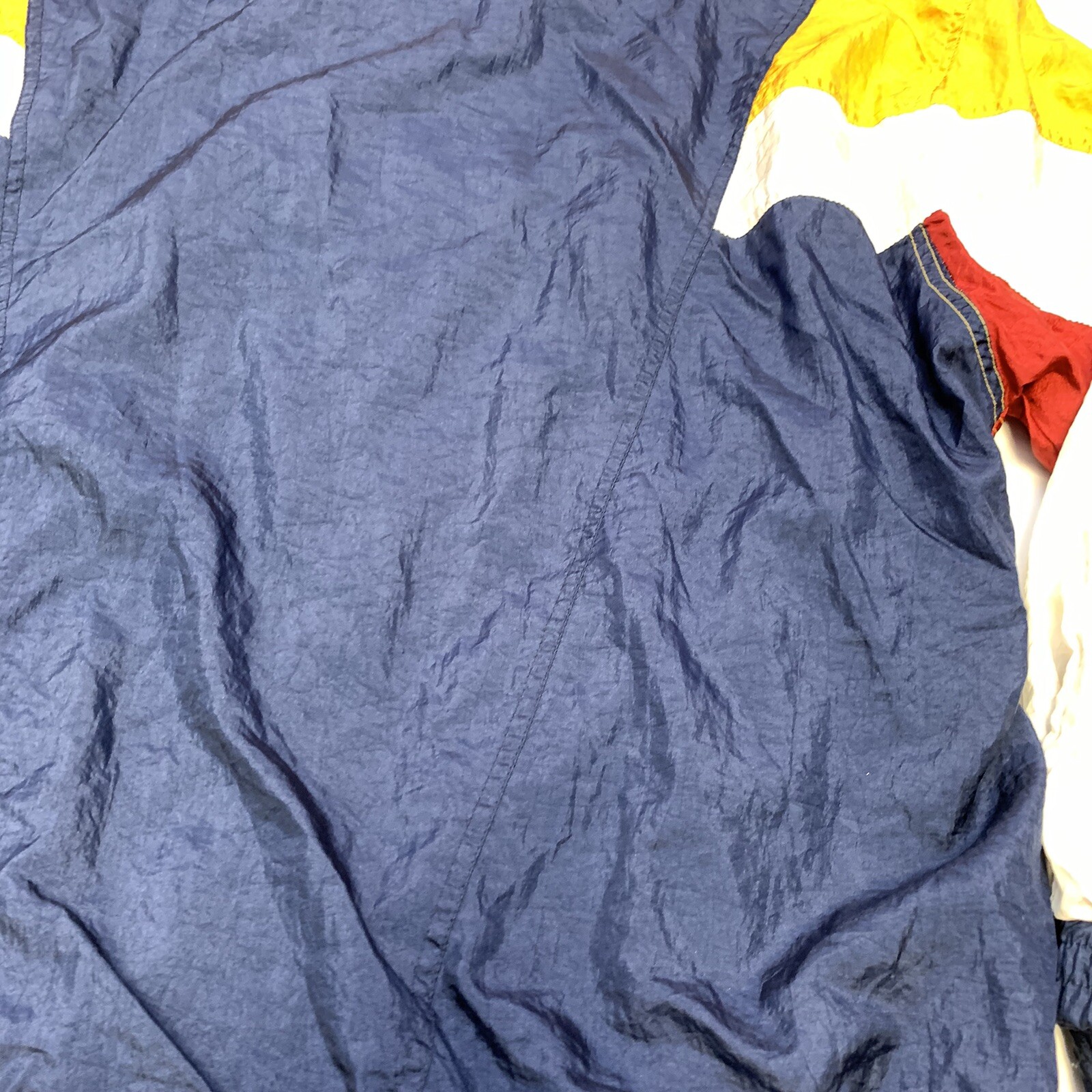 Vtg Lavon Jacket XL Nylon Windbreaker Red Blue White Yellow 80s 90s Fresh Prince