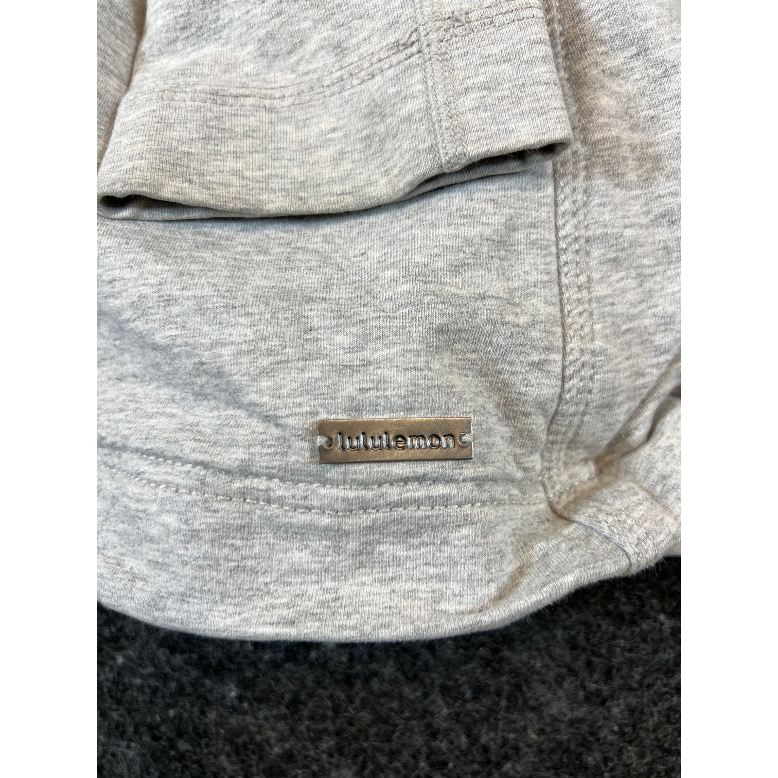 Lululemon Asymmetrical Snap Mock Neck Wrap Jacket Womens 4 Gray Heathered