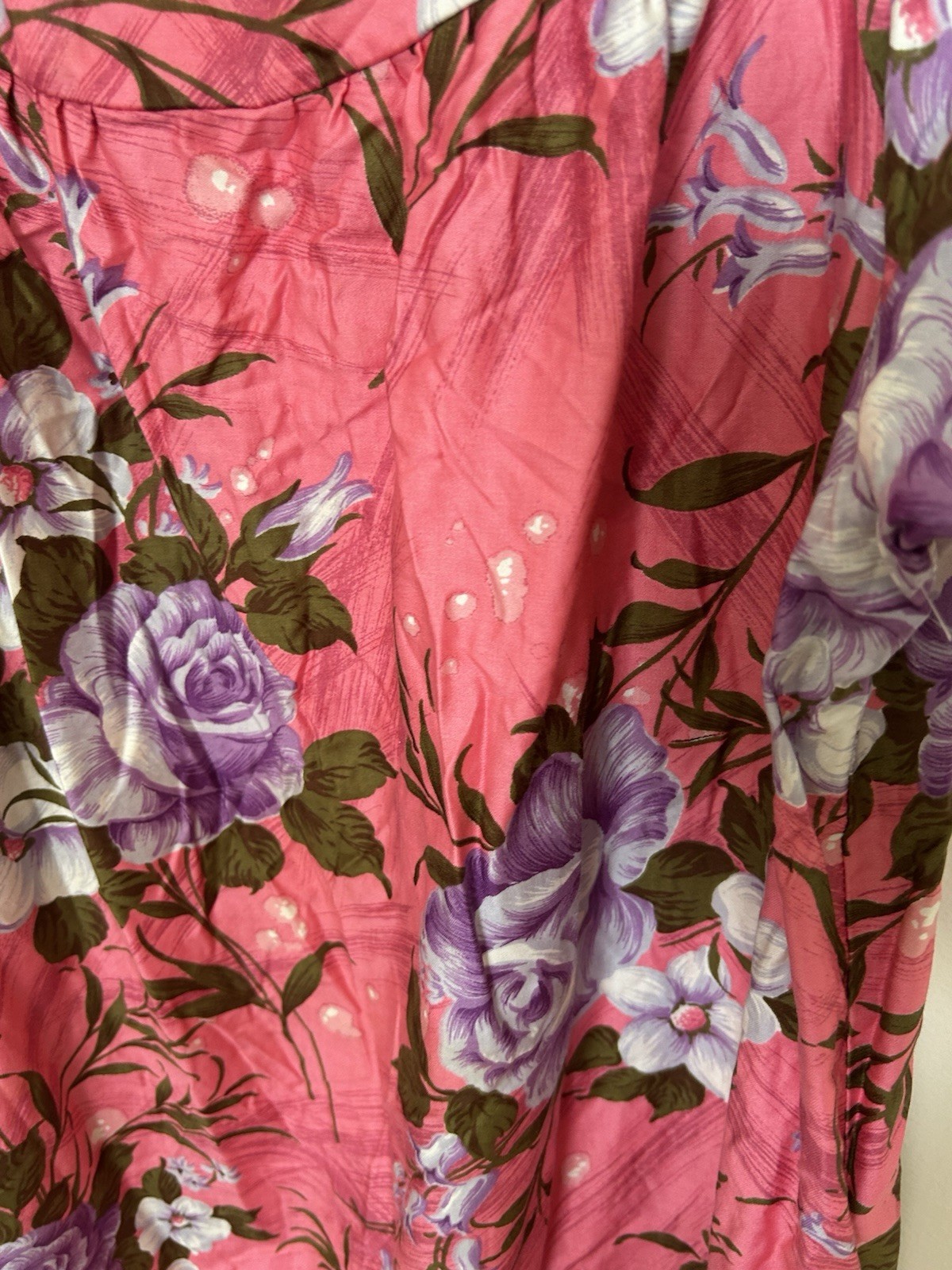 Vintage Sears Floral House Dress Size M 12-14 Pink Mumu Gown Cotton Granny