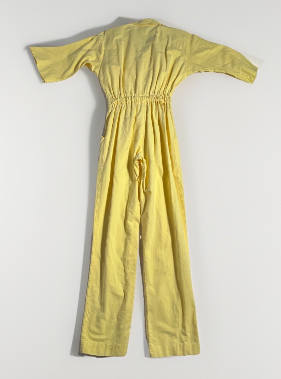 Vintage 70s/80s Betsy’s Things Sz Size 7 USA Made Yellow Jump Suit Jumpsuit