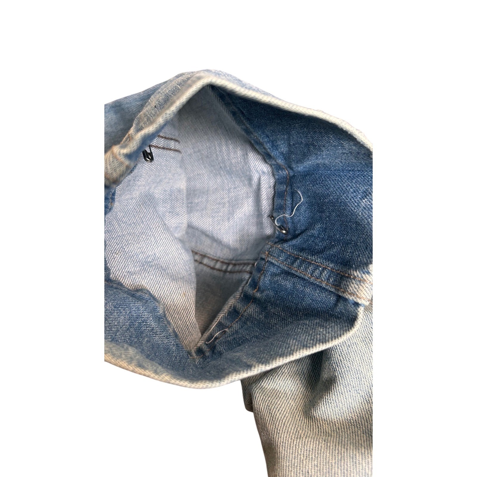 Vintage Distressed High Waist Jeans Calvin Klein Heart Patch Straight Leg 27×31