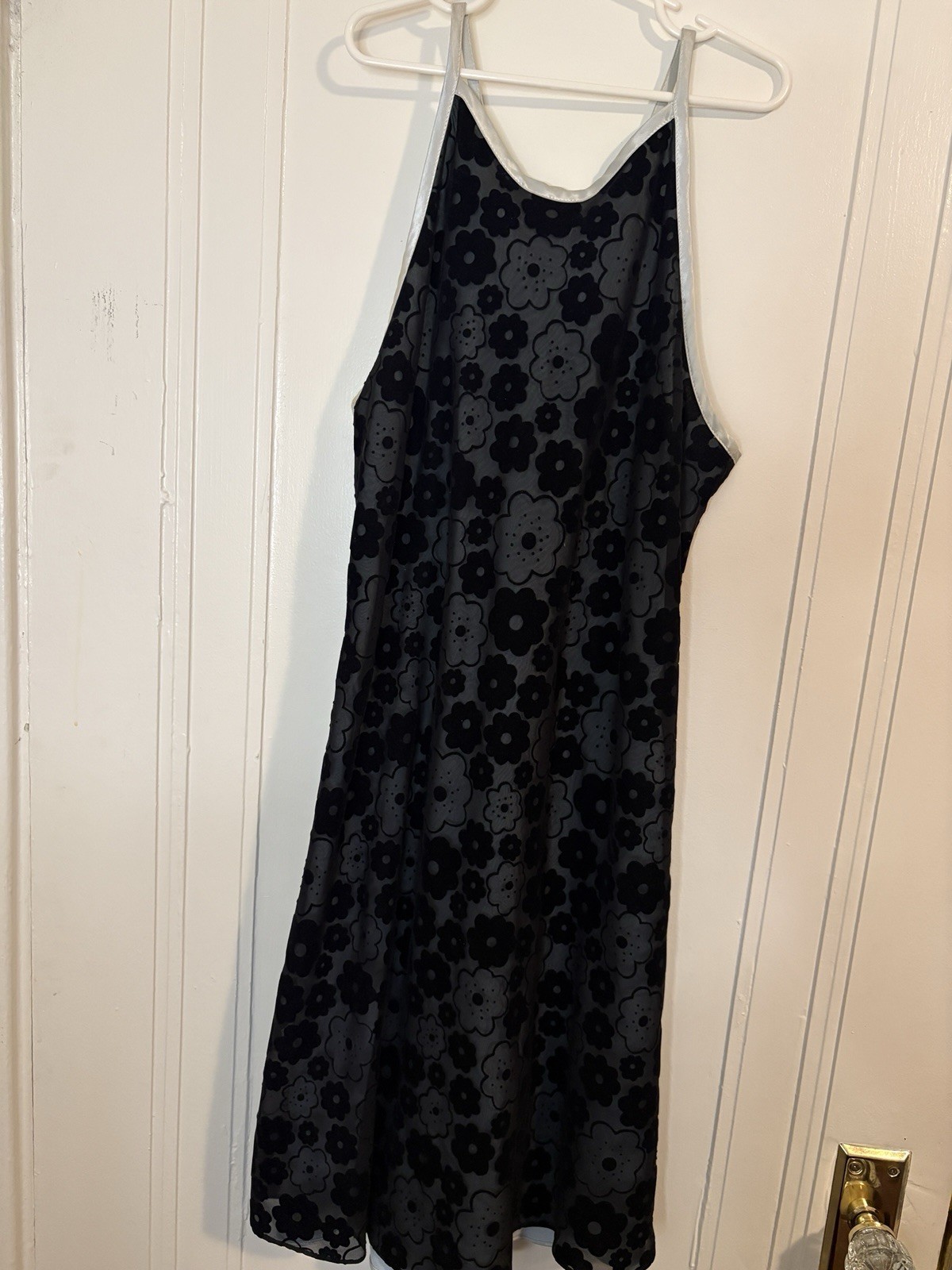 Vintage Velvet Floral Vampy Dress Reversible Satin Women’s 5/6