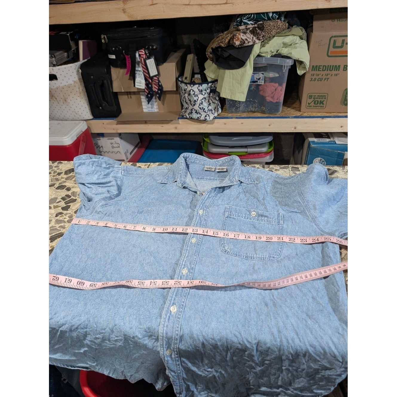 Vintage 90s Disney Store Winnie The Pooh Embroidered Denim Shirt Size XL
