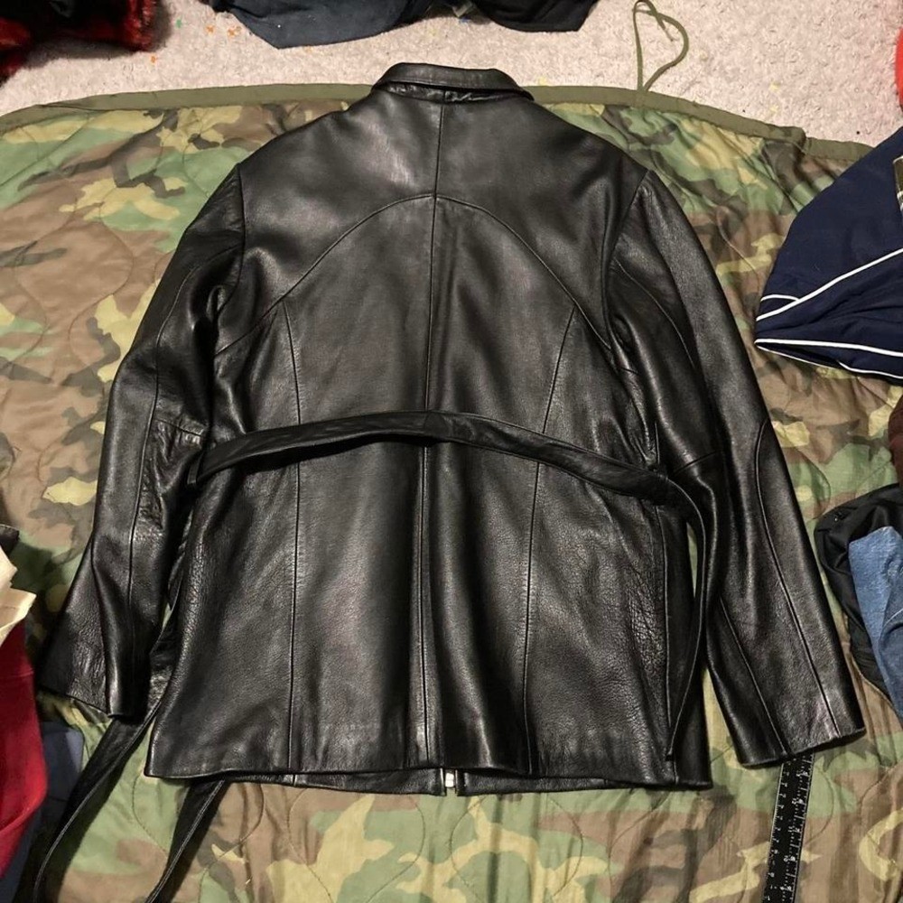 Wilson’s leather pelle studio belted leather jacket vtg thinsulate M/20