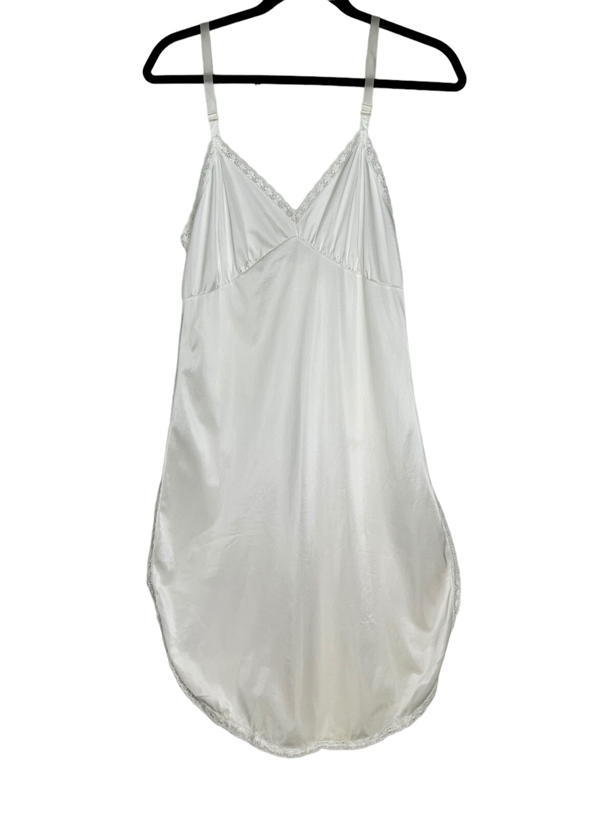 Vintage Undergarment Nightgown Slip White Sz Medium ? See Photos