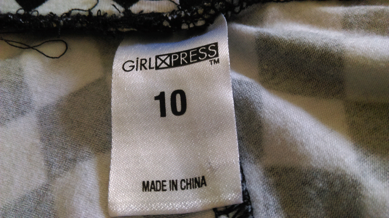 Vintage ( Y2K Girls Express )Short Mini Black & White Checkers Skirt 10
