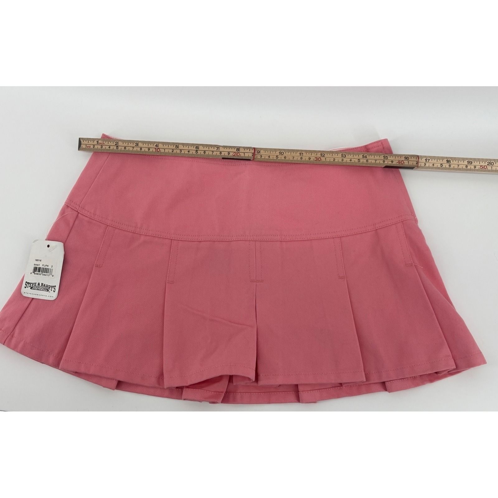 Y2K Steve & Barry’s Pink Pleated Mini Skirt NWT Size 2 VTG Coquette Schoolgirl