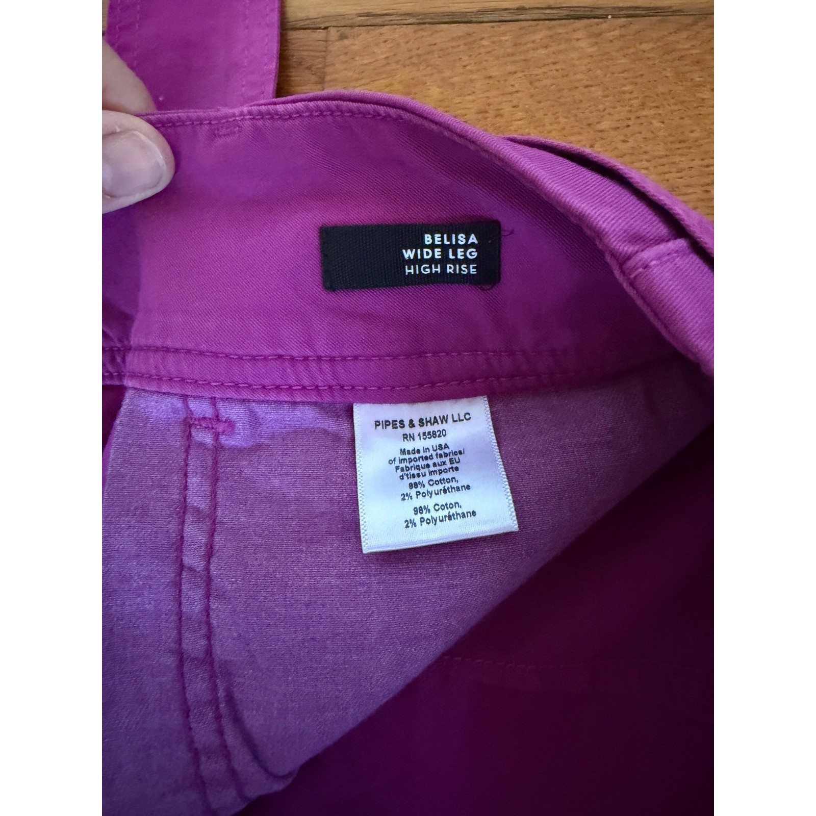 Veronica Beard Jeans Belisa Wide Leg High Rise Cargo Pants Magenta Size 26