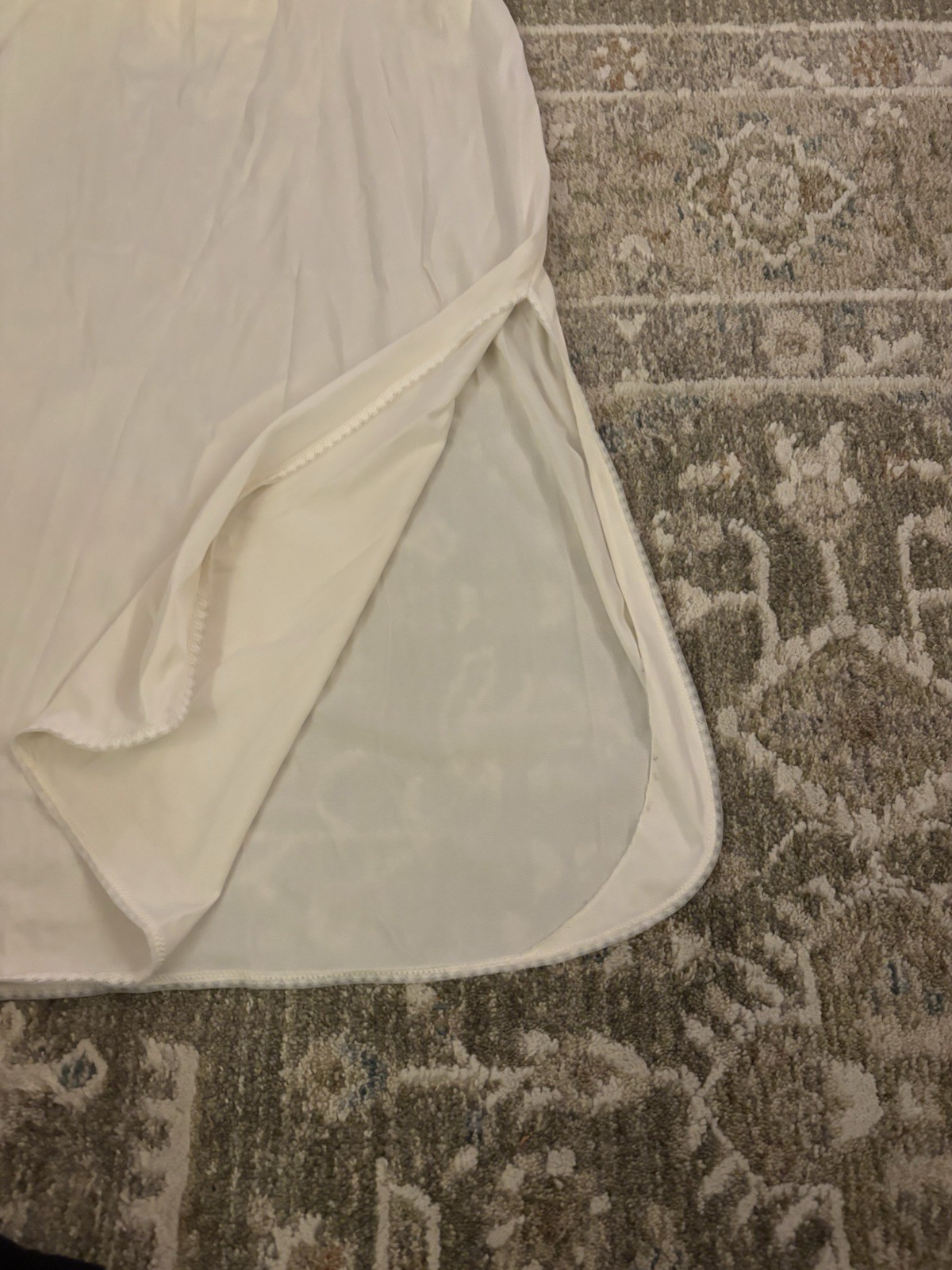 Komar White Full Slip Underdress with Straps, Size 32 Regular