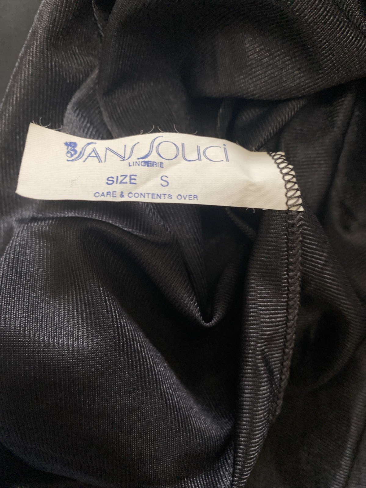 Vintage San Souci-Woman Teddy Set-2 Pc Set Black Camisole/Pants Size Small-NEW