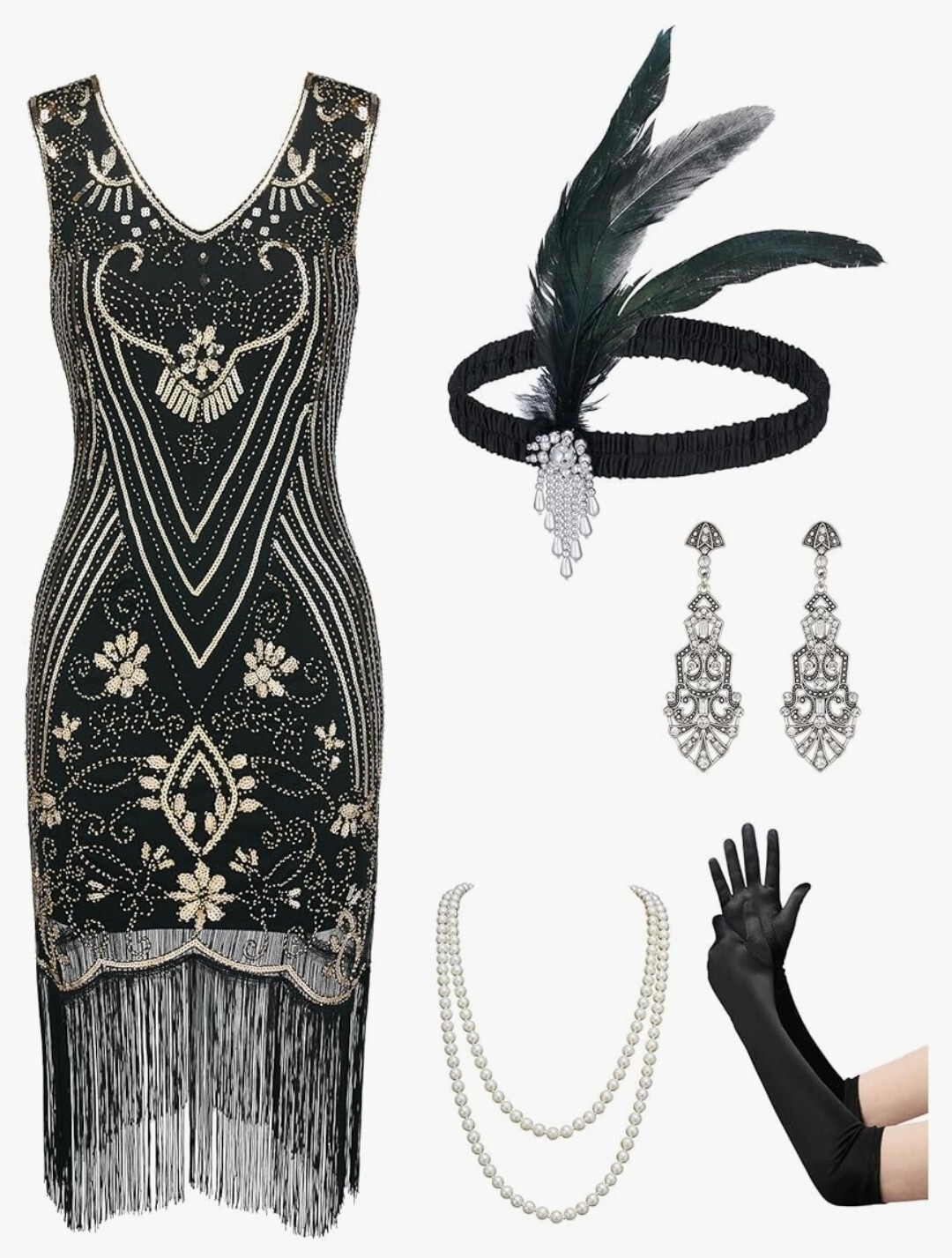 1920s Flapper Dress Women’s Great Gatsby Color Sequin Tassel 20s Party Dress