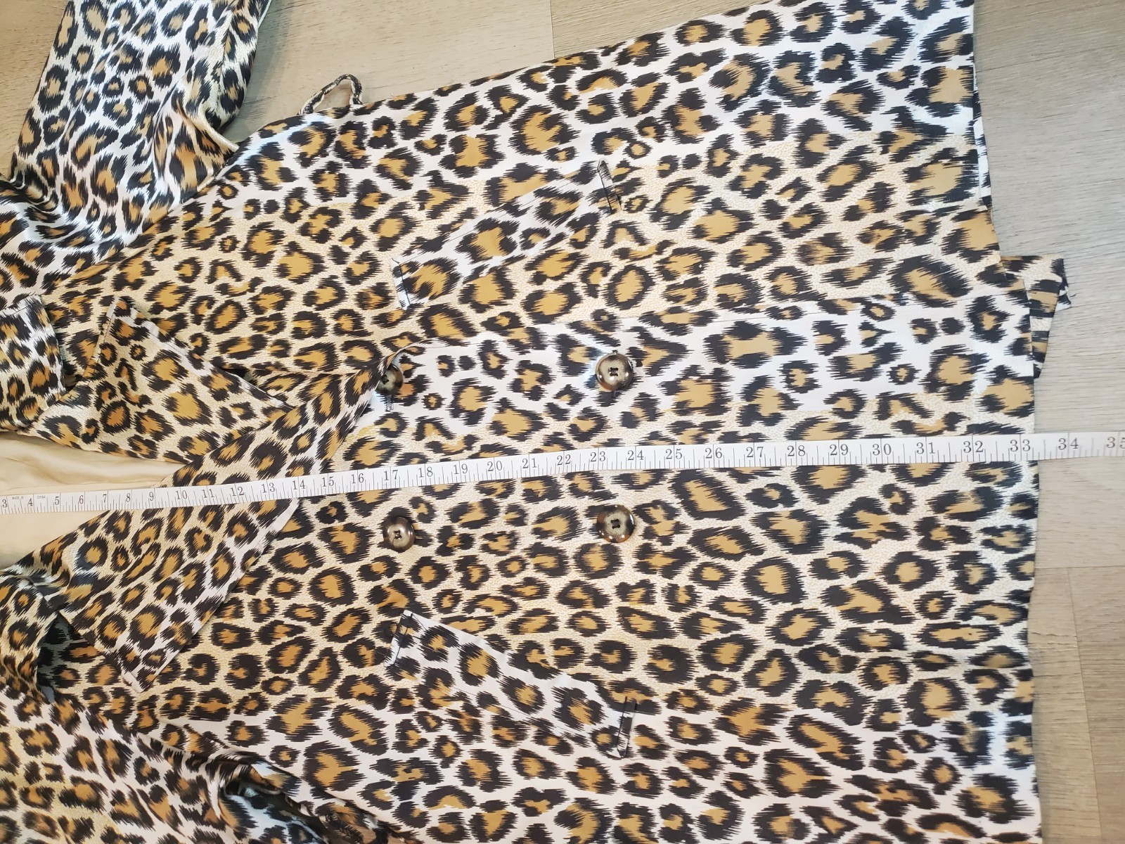 Vintage 1980s Leopard Print Coat Bold Animal Print Vision Made In USA