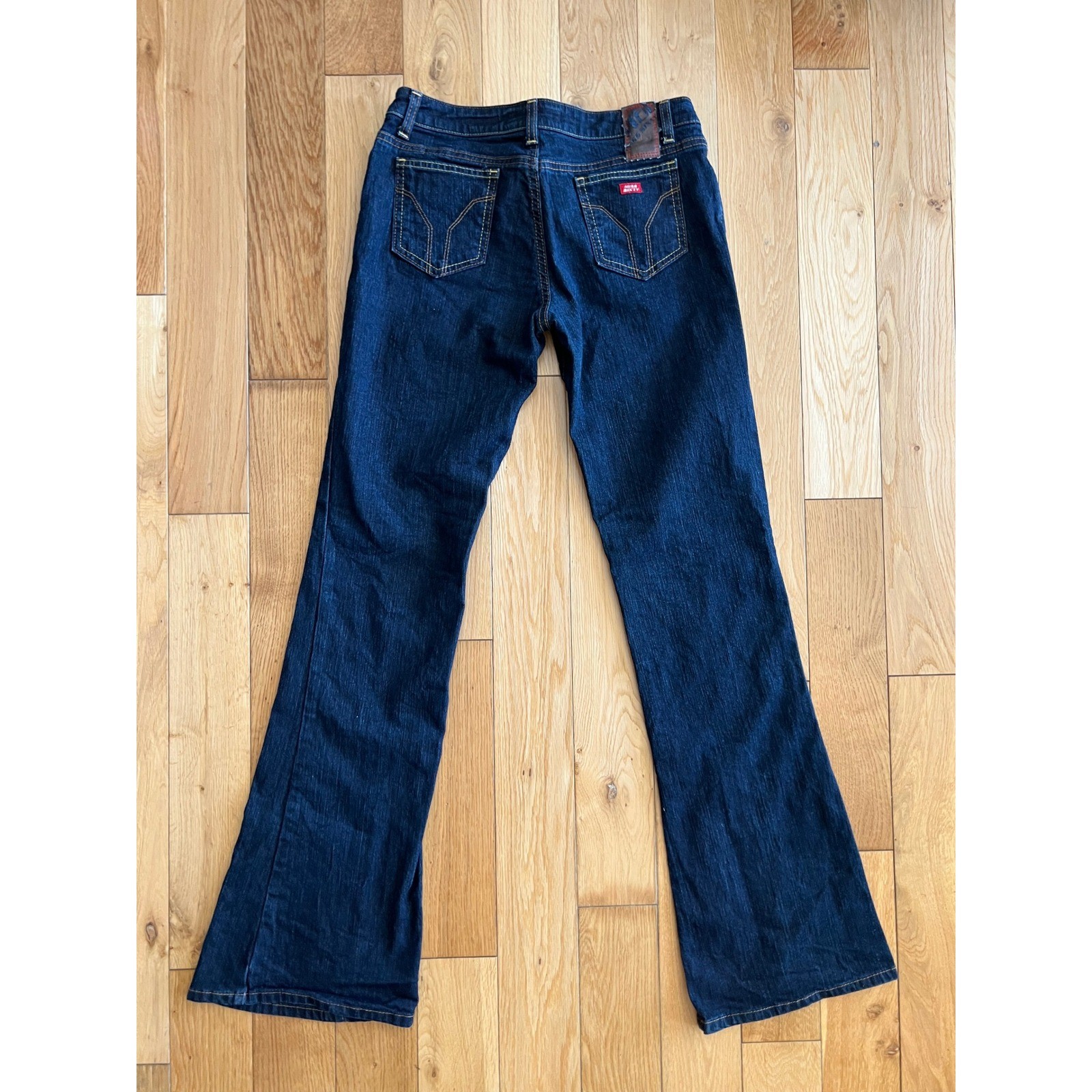 Vintage Y2K Miss Sixty Extra Low Rise Bootcut Denim Jeans Dark Wash Womens 28×32