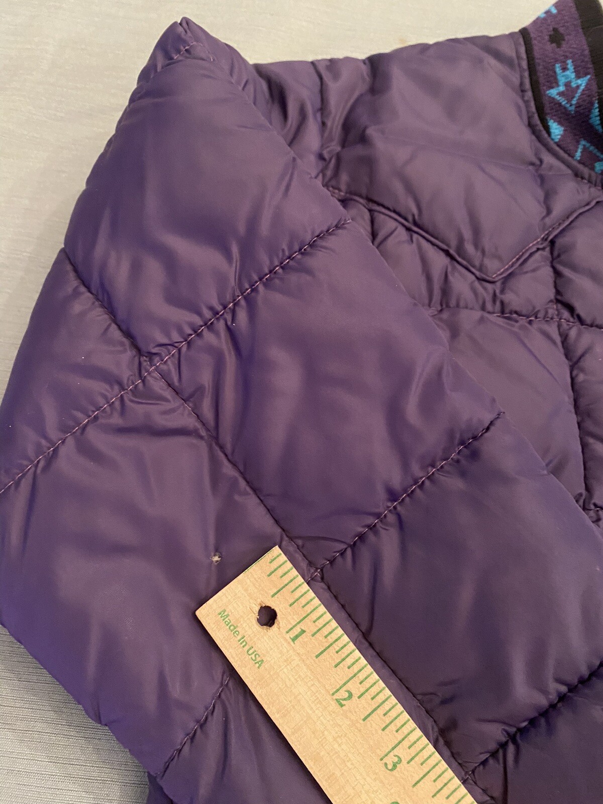 Vintage Walls Insulated Puffer Coat Aztec Purple Women’s Size S 90’s Southwest