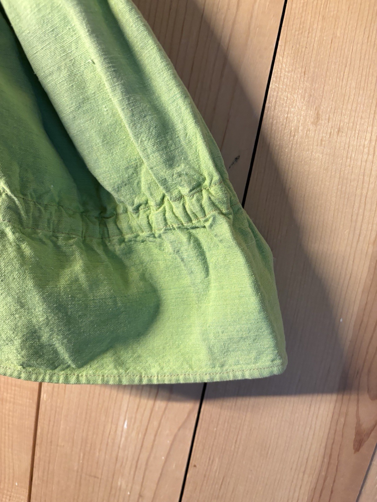 The Phoenix 1970s Vintage Mexican lime green blouse Large Sleeves Women’s Sz XS