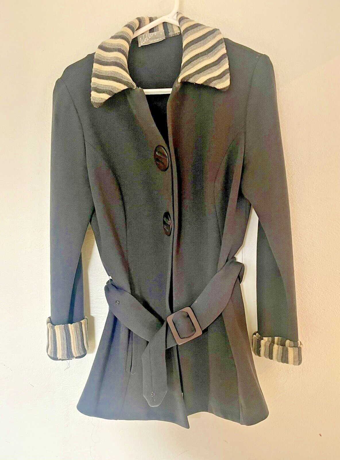 Wellington, Melbourne vintage 1950s pure merino wool women’s belted coat in VGC