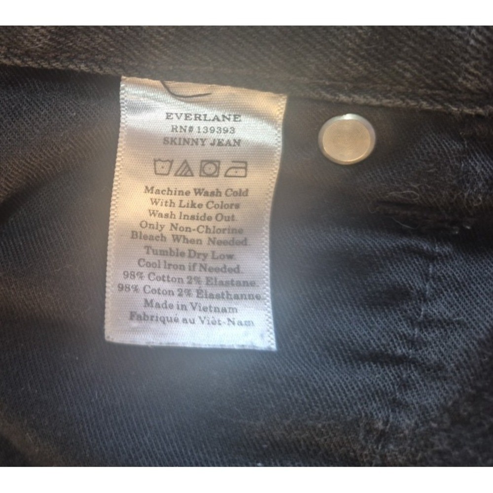 Everlane The Curvy High-Rise Skinny Jeans Womens 34×34 Black Denim