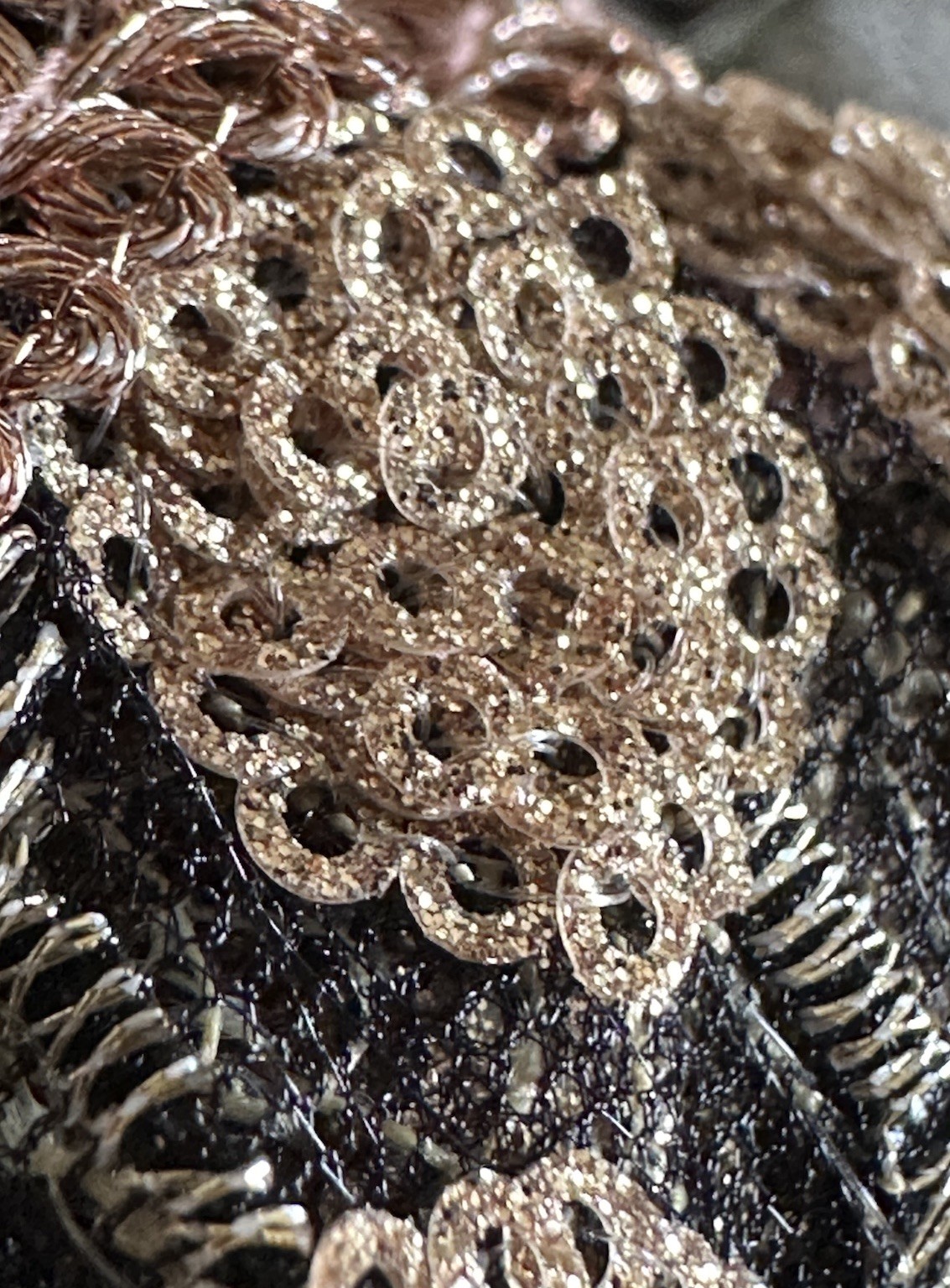 Metallic Embroidered Formal Kaftan Dress & Scarf Black Gold 50” Long