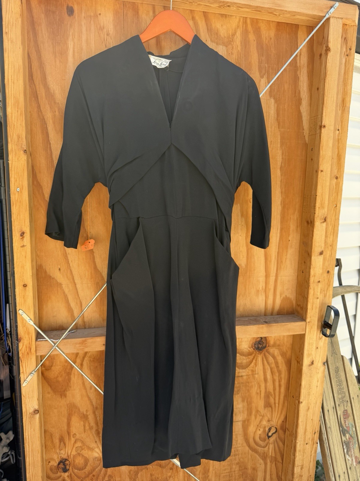 Women’s 1940s Vintage Lora Lenox Black Dress