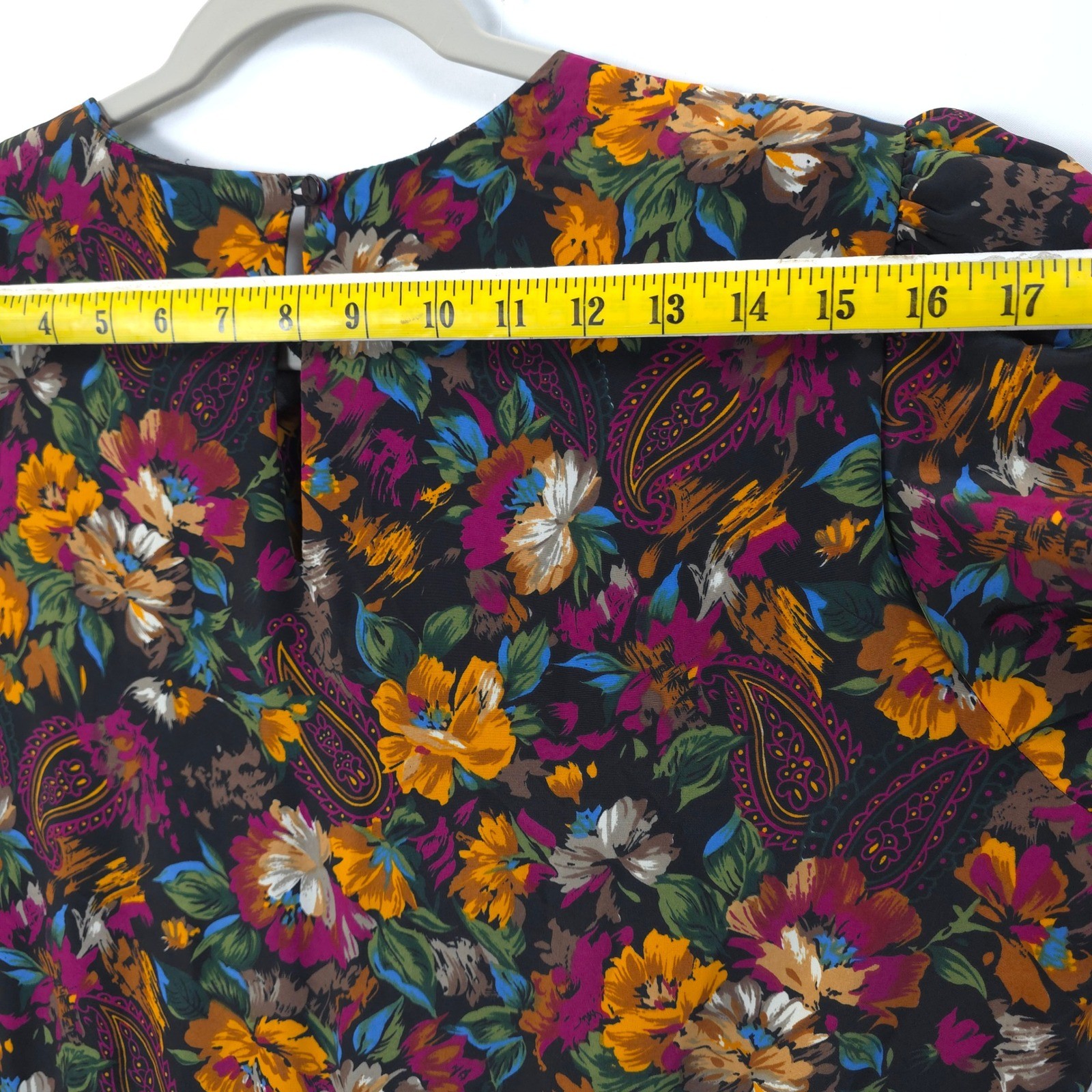 Vtg Lorac Floral Midi Dress Pleated Boho Fall Cottagecore L/ XL Romantic Boho