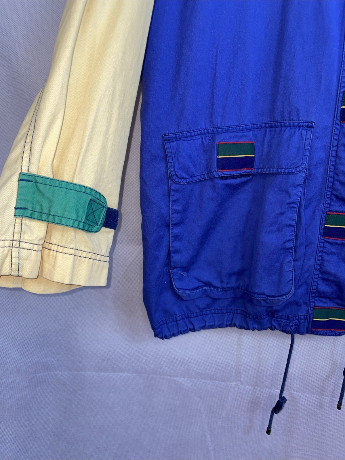 Vintage Susan Bristol Jacket Color Block Hooded Teacher 90s Primary Size XL