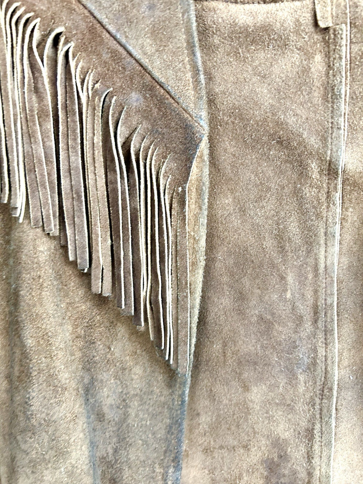 Rare 70s VTG Rock Boho Hippie Woodstock Festival Fringed Suede Leather Vest Top