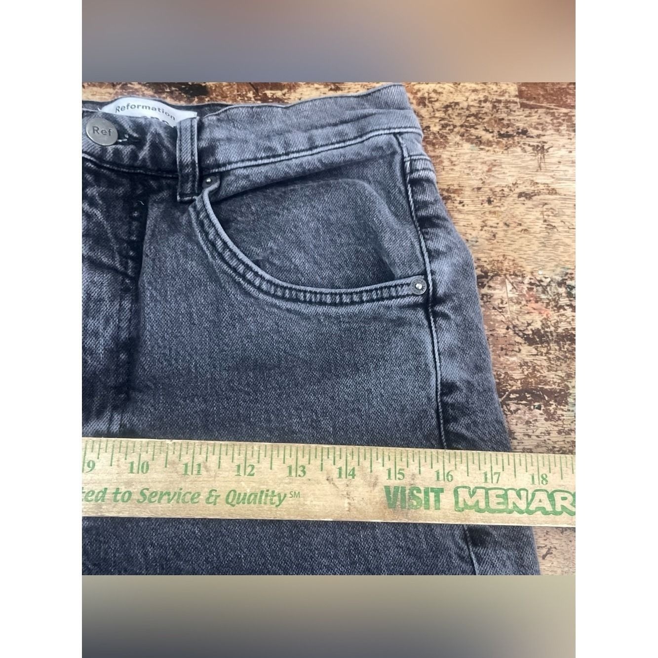Reformation 80’s Ultra High Cigarette Jeans Zipper Ankle Yuma 29