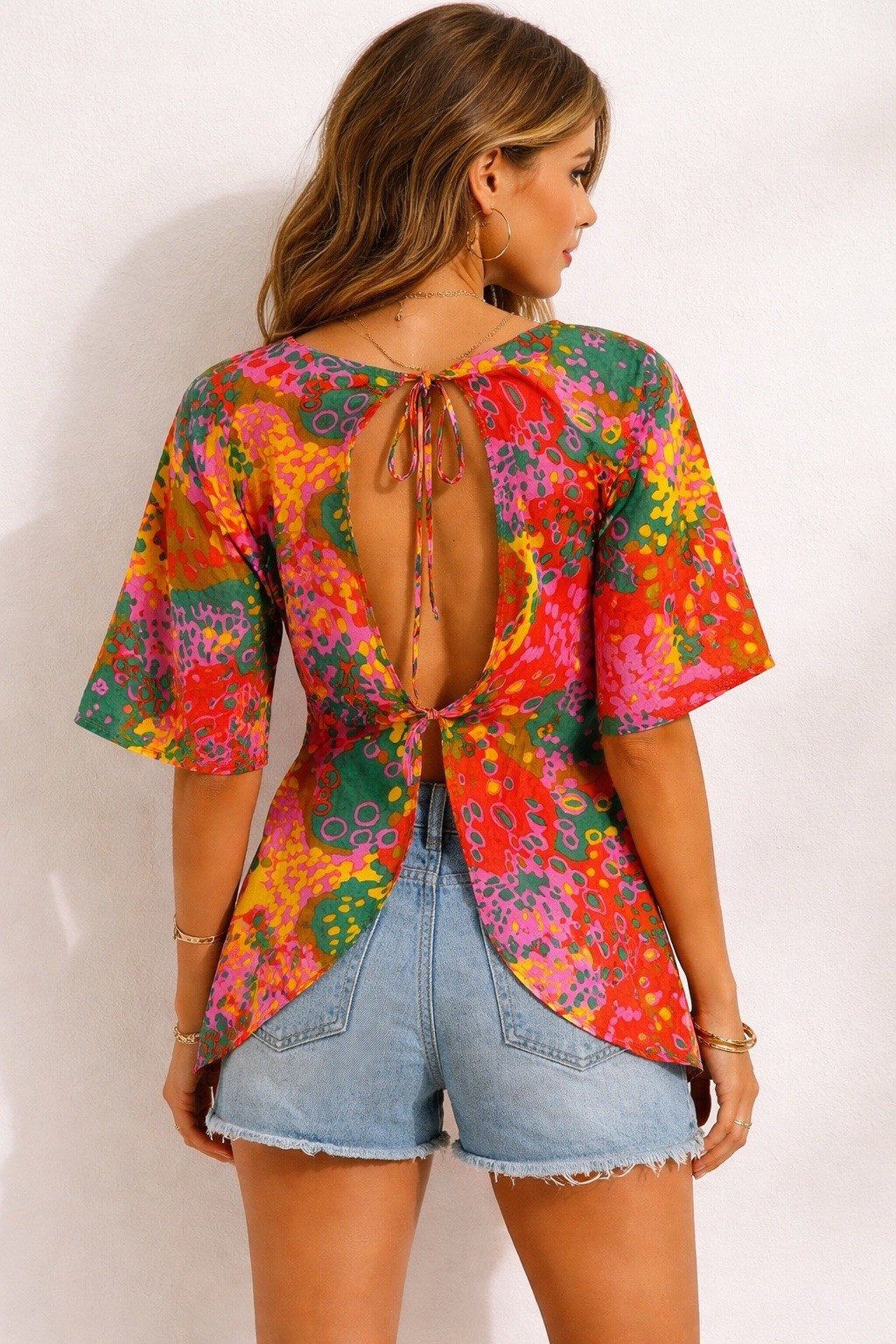 Takahashi Everglaze Minicare Vintage Tunic Open Twiggy Psychedelic Retro GoGo