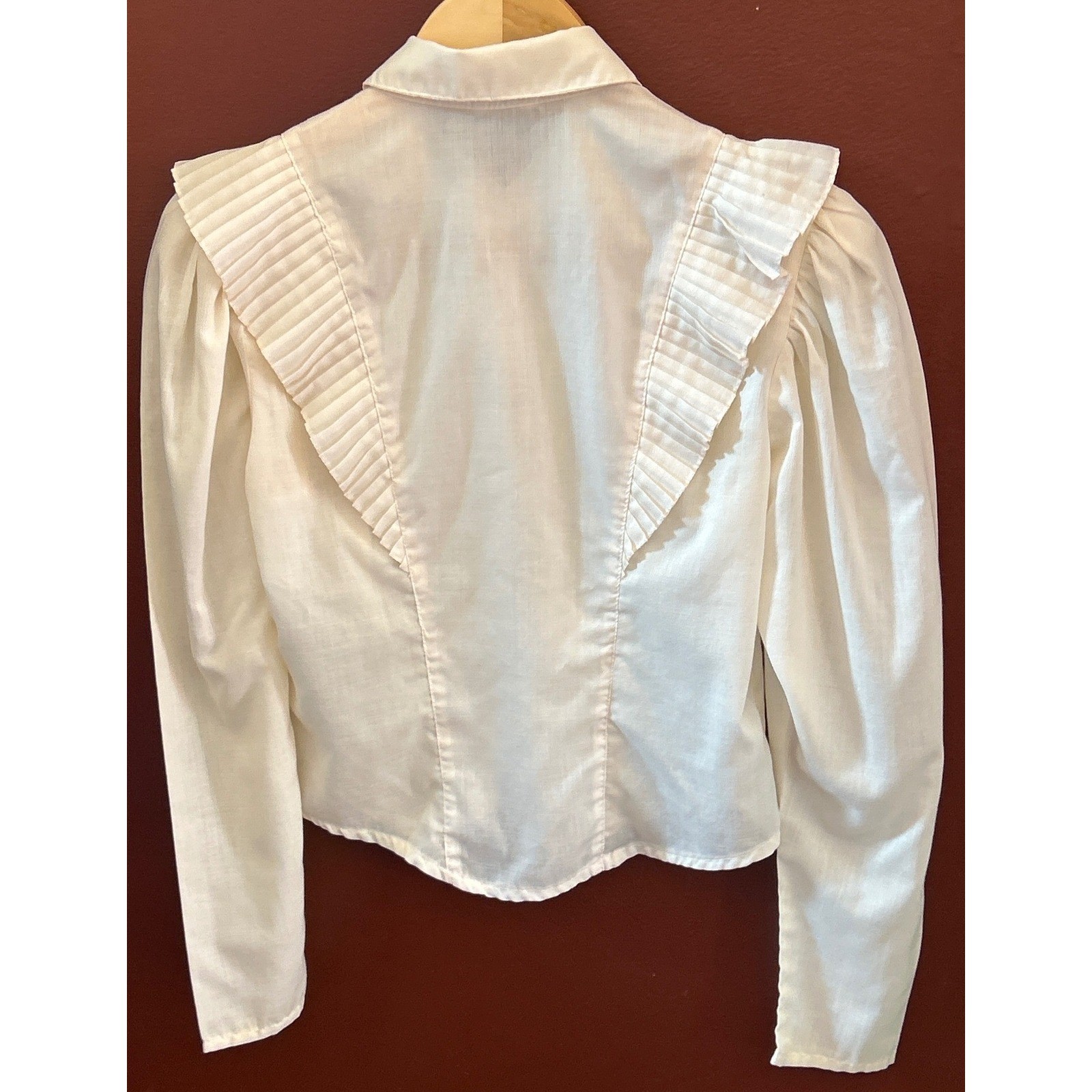 Vintage Byer California Blouse Victorian Regencycore Coquette Romantic Ivory