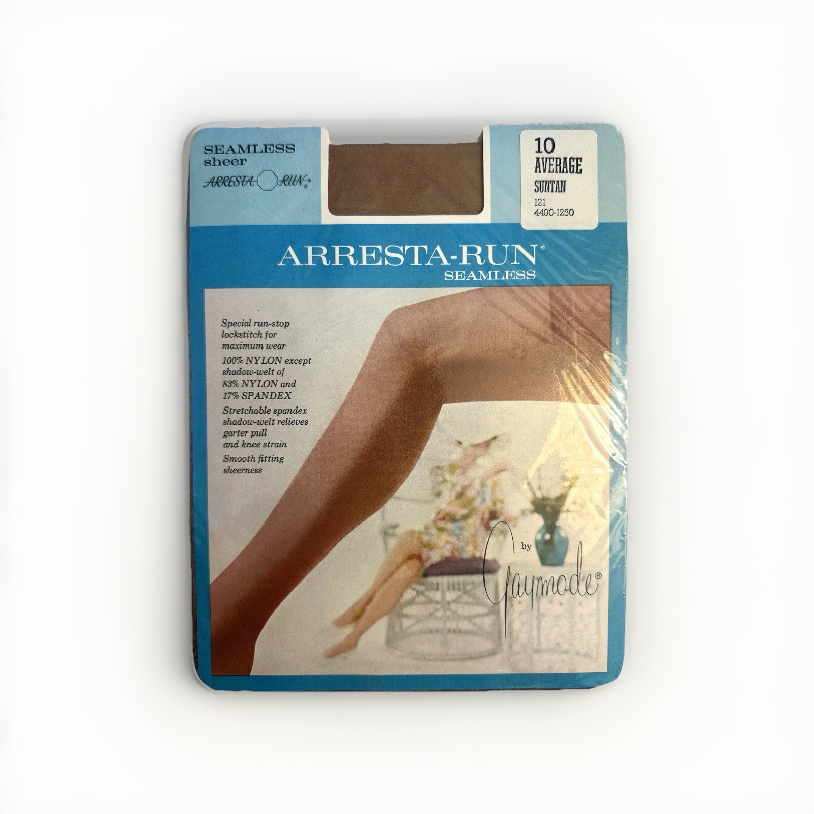 VTG Penneys GAYMODE Stockings Arresta Run Seamless Sz 10 Average NOS