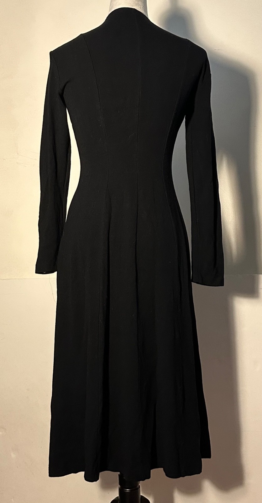 STUNNING Vintage 1960s NORMA KAMALI Dress Black Midi Med/Sm Japan VGUC