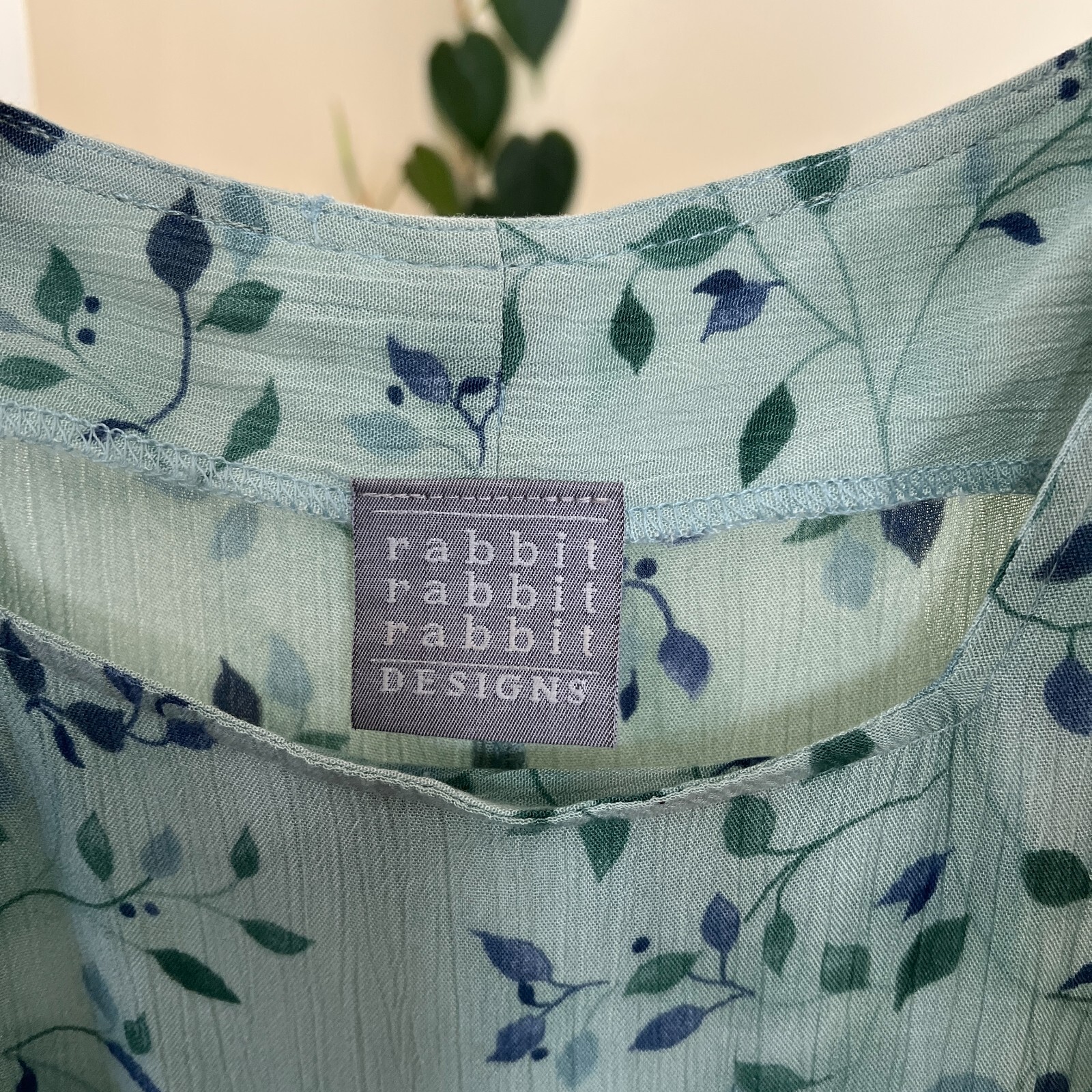 Rabbit Rabbit Rabbit Designs Green Summer Dress sz 8P Petite
