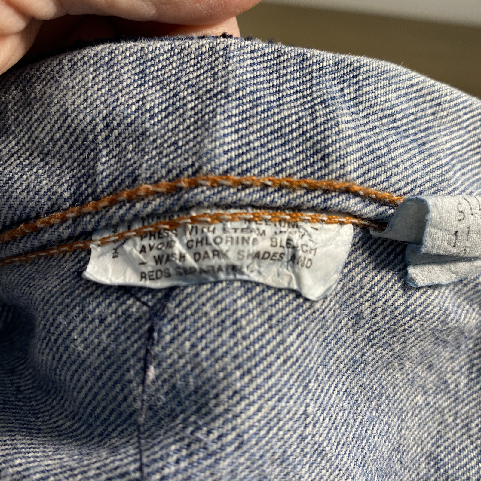 Vintage 70s Tour De France Blue Jeans Tag 11/12 (27×33) Zip Straight USA Denim