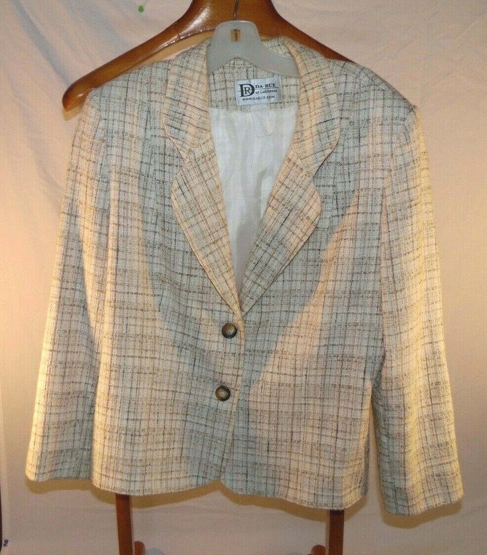 DA-RUE of California Jacket size 16 polyester cotton wool