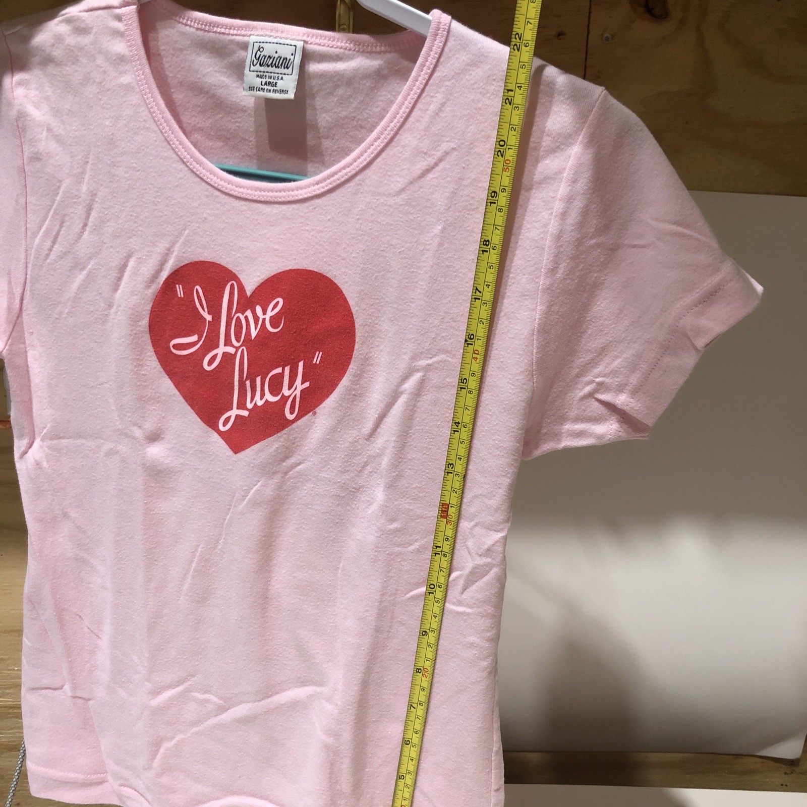 VTG I Love Lucy Pink Shirt 💯 Cotton Made In USA