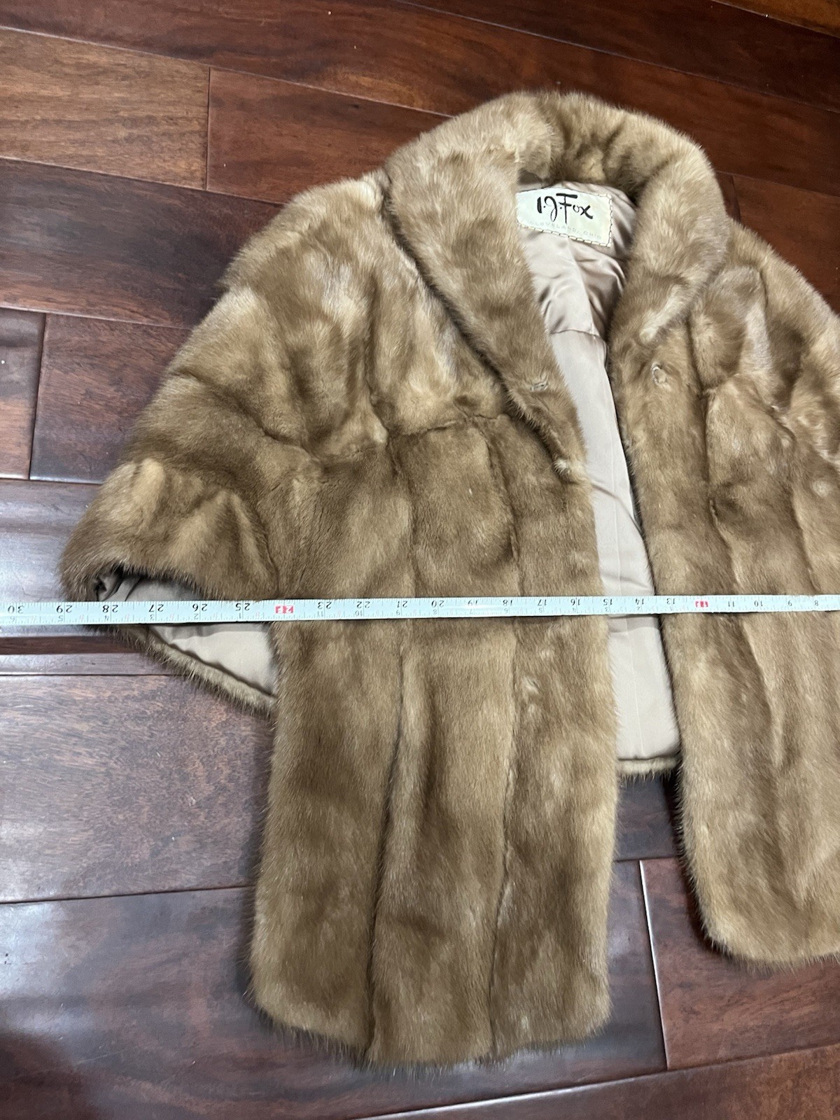 Vintage 60s Blonde Mink Fur Cape Stole Shawl Jacket Cropped Bridal Old Hollywood