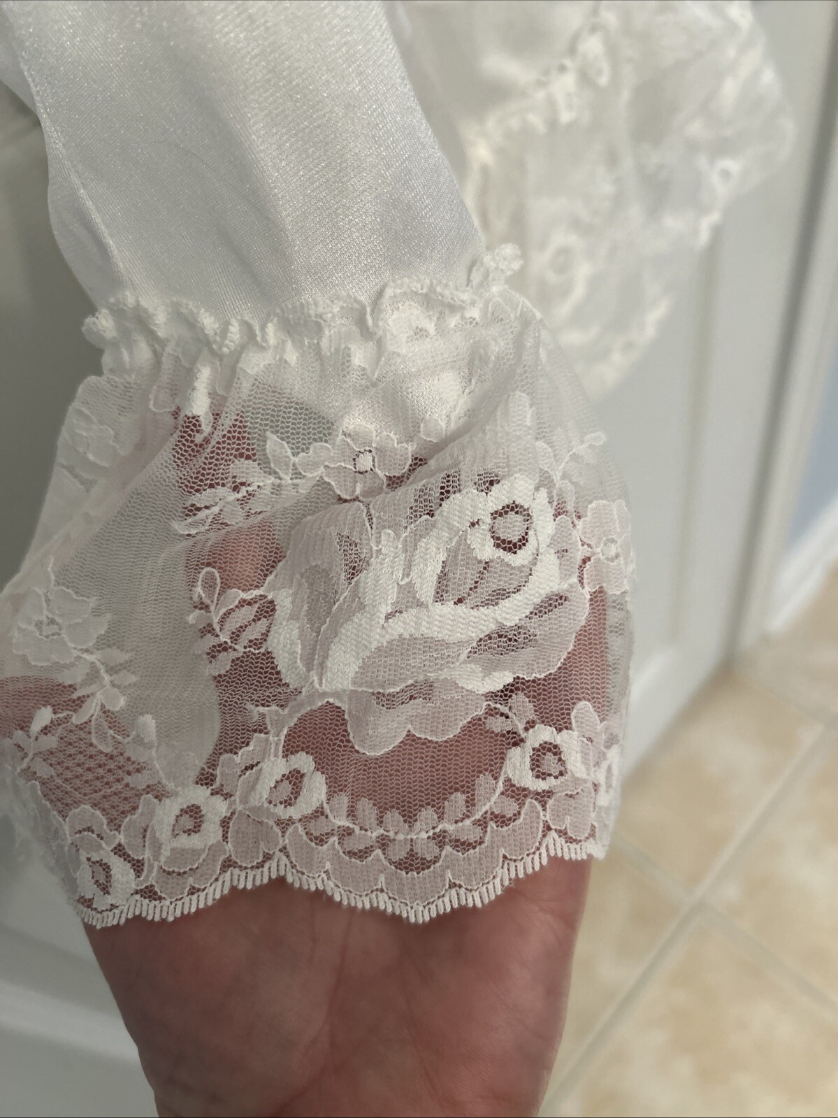 VTG Avon Fashions Women’s White Lacy Negligee Lingerie Teddy Medium USA