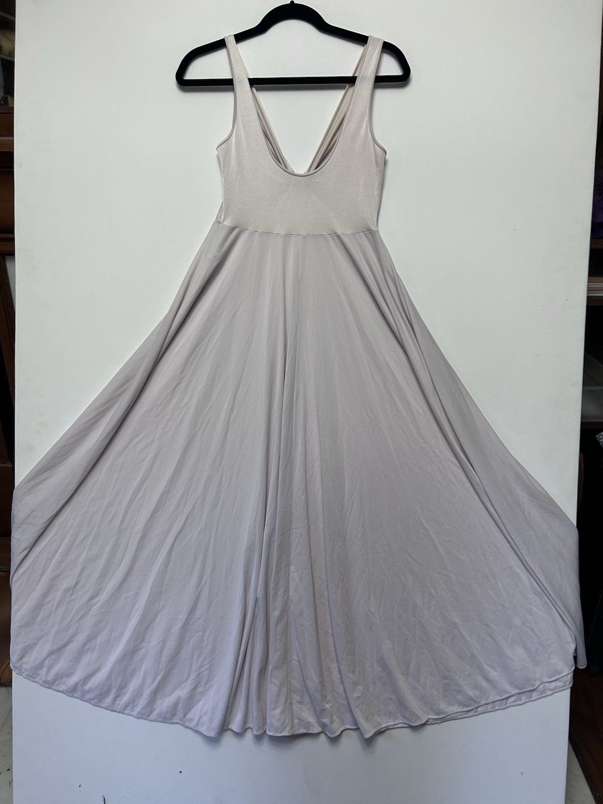 Vintage Olga BodySilk L Nightgown 9286 Nylon Pale Pink Twist Tie Not Bodice