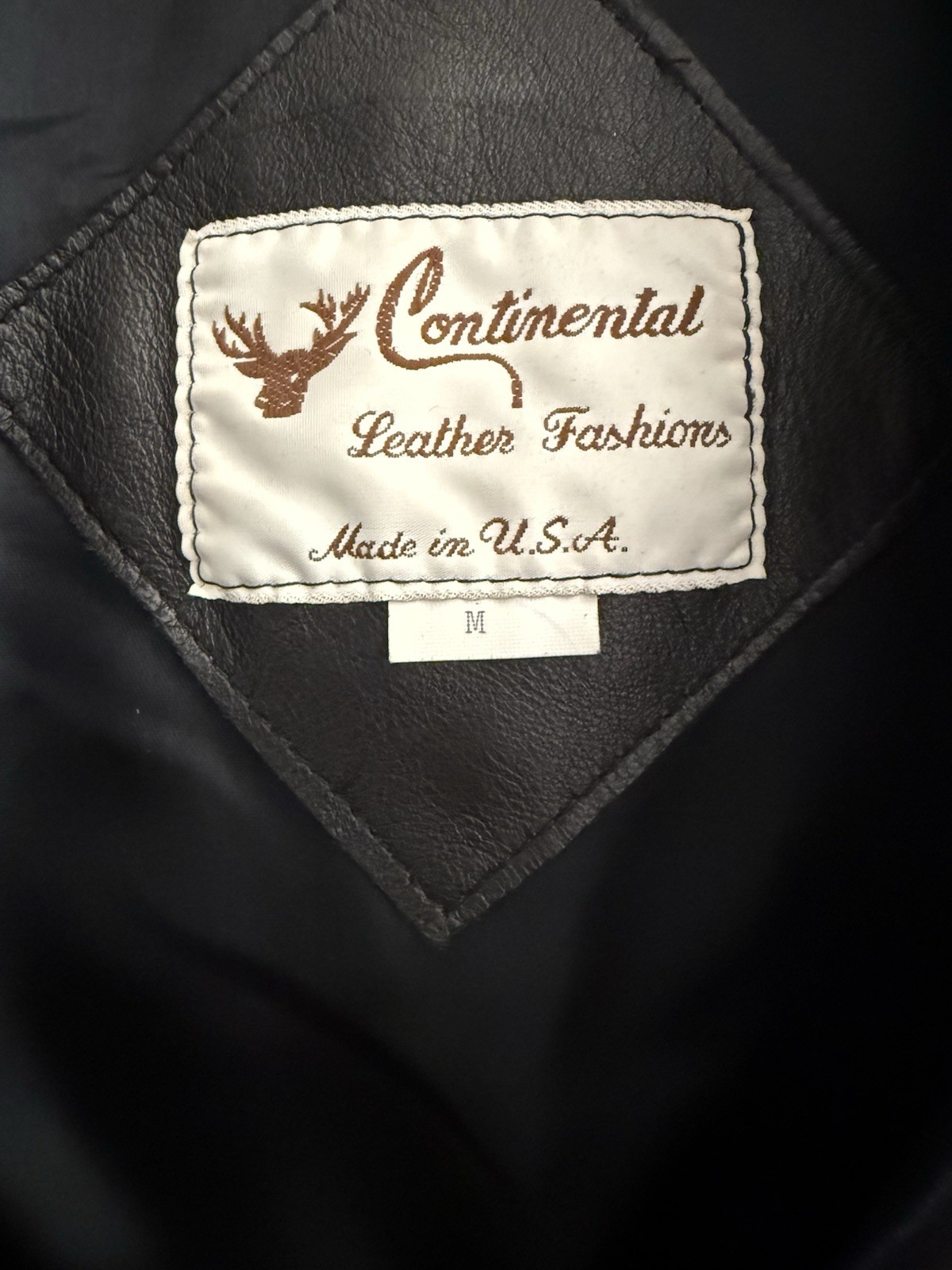 Vintage Continental USA English Lambskin Leather Jacket Women’s Black Sz M Soft