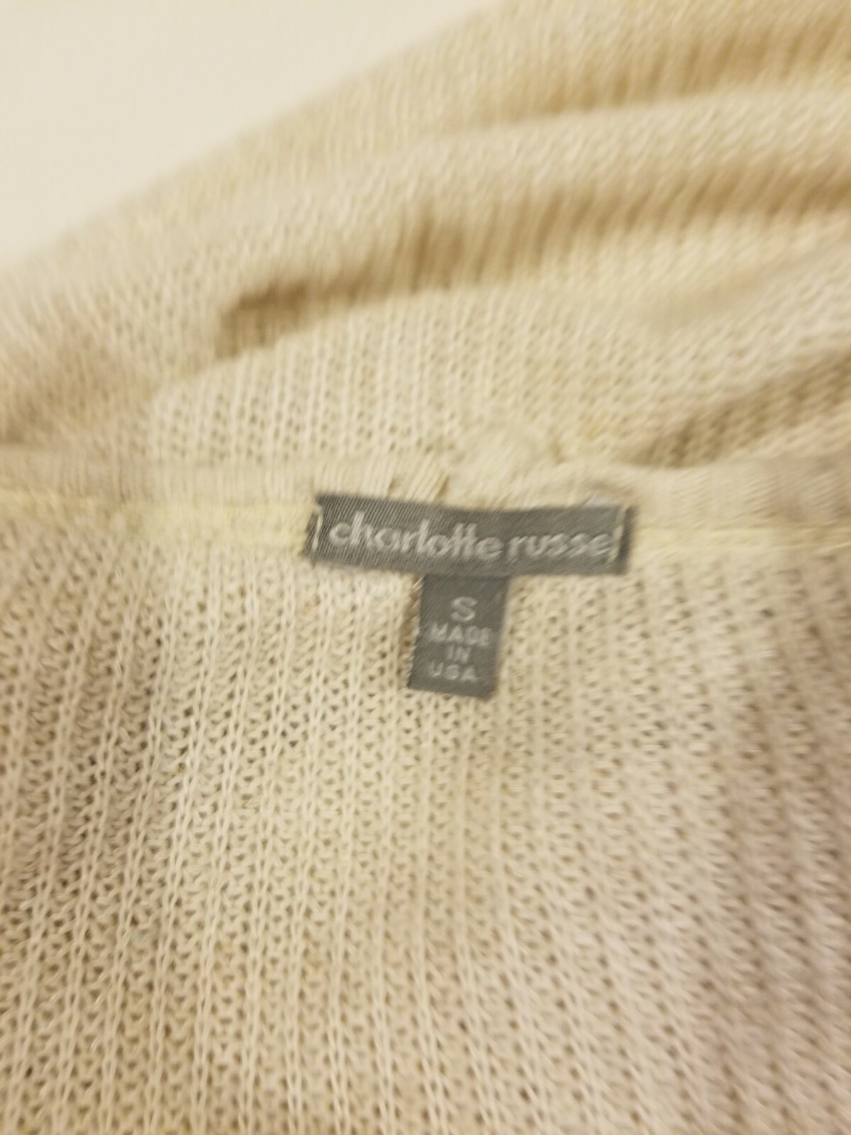 Vintage Charlotte Russe Cardigan Shawl Made in USA Lightweight Sweater Small Y2K